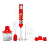 Mixeur Plongeant Multifonction 5 en1 - Acier Inoxydable Rouge thumbnail 1