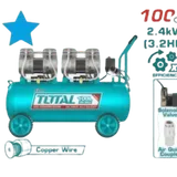 Compresseur d'air sans huile double moteur 100L thumbnail 1