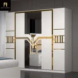 Chambre à Coucher 6 battants 5 pièces Blanc MC610 thumbnail 3