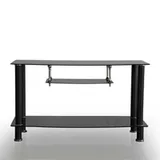 Table Téléviseur Court En Verre Noir А36Р thumbnail 3