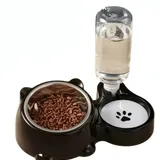Bol d’Alimentation et d’Eau pour Animaux – Noir, Antidérapant thumbnail 1