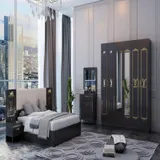 Chambre à Coucher 6 battant 4 pièces Gris Argent Vd thumbnail 1