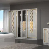 Chambre à Coucher 6 battants 5 pièces Blanc MC612 thumbnail 4