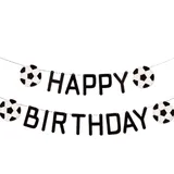 Bannière De Décoration D'arrière-plan Pour Une Fête D'anniversaire À Thème De Football thumbnail 1