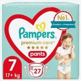 PAMPERS PREMIUM CARE PANTS - Lot de 27 couches-culottes jetables, taille 7 - (17kg et +) thumbnail 1