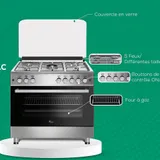Cuisiniere Cac 5FEUX 90X60 Inox Full Option CAC90G thumbnail 3