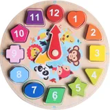 Puzzle Horloge - Bois Multicolore thumbnail 1