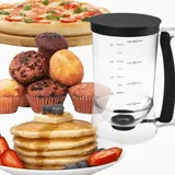 Distributeur de Pâte en Plastique Alimentaire Noir avec Marques de Mesure thumbnail 1