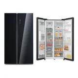 Refrigerateur Midea Side By Side 2PORTES 710LITRES Noir 710FGF22 thumbnail 1