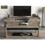Table Téléviseur Exclusive Costa Unit Maron T907/TABLE Basse B907 (3CARTONS) thumbnail 1