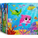 Puzzle Bois Bébé Modèles Variés Tout-Petits 3 À 6 Ans En Bois Durables Jeu Sensoriel thumbnail 1