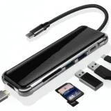 Adaptateur HDMI 6 en 1 USB-C Hub pour MacBook et Type C thumbnail 1
