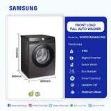 Machine A Laver Samsung 9KG Front Load Gris WW90TA046AX/NQ thumbnail 3