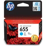 Cartouche d'encre HP 655 cyan (CZ110AE), 600 pages thumbnail 1