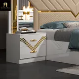 Chambre à Coucher 6 battants 5 pièces Blanc MC610 thumbnail 6