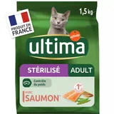 Croquettes pour chat stérilisés au saumon ULTIMA le sac de 1,5kg thumbnail 1