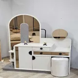 Chambre à Coucher Armoire 6 battants 6 pièces Blanc Diyana thumbnail 4