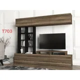Table Téléviseur Marcos TV Unit Walnut Noir 1.80M T703 thumbnail 1