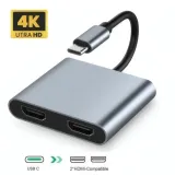 Convertisseur Type-C vers 2 ports HDMI R SCAR RS-TCHD2IN1 thumbnail 1