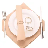 Lot de 12 anneaux pour serviettes de table dorés en Alliage de Zinc thumbnail 1