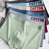 3 PCS de sous-vêtements en coton pour hommes, caleçons confortables 3 couleurs mélangées thumbnail 1
