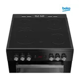 Cuisiniere Beko 4FEUX 60X60 Induction + Four Electrique Noir FSM6730SBCS thumbnail 5