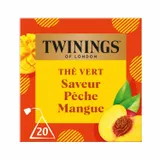 TWININGS-Thé vert saveur pêche et mangue 20 sachets thumbnail 1