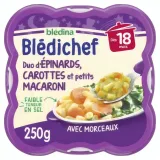 BLEDINA - Bledichef - Duo d'épinards, de carottes et petits macaroni - Dès 18 mois thumbnail 1