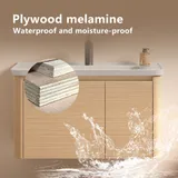 Meuble de salle de bain D-6090 en fibre de carbone avec miroir et éclairage LED thumbnail 4
