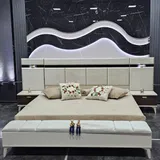 Chambre à Coucher 6 battants 4 pièces Gris Marron Beige Piazza thumbnail 3