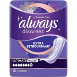 ALWAYS DISCREET Ultimate Night – Serviettes Incontinence 12 serviettes thumbnail 1