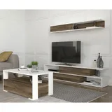 Table Téléviseur Sim Marron-blanc T908M+TABLE Basse Balina B908M thumbnail 1