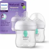 Philips Avent - Biberons à Réponse Naturelle de 125 ml avec valve AirFree sans BPA - pour les bébés de 0 mois et + - Lot de 2 - Modèle SCY670/02 thumbnail 1