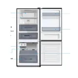 Refrigerateur Haier Combine 3 tiroirs Noir HRFIVB298VN thumbnail 2