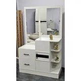Chambre à Coucher 6 battants 4 pièces Blanc Gris Didim thumbnail 6