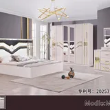 Chambre à Coucher 6 battants 5 pièces Blanc MC622H thumbnail 1