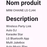 Mini chaine audio LG CJ44 , Auto DJ, karaoke star, multi Bluetooth thumbnail 5