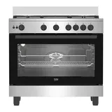 Cuisiniere Beko 5 feux 90X60 à Gaz Inox BGGR11125GX thumbnail 1