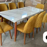 Table à Manger 8 Places 180X80 Bois Blanc Doree C3 thumbnail 3