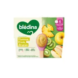 BLEDINA – Coupelles Pommes, Kiwis & Ananas – Dès 6 mois à 3 ans – 4 × 100 g thumbnail 1