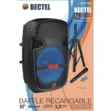 Haut-parleur Bluetooth Bectel BEC-S15W 15" avec LED multicolores thumbnail 1