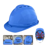Casque de Chantier Bleu Ventilé avec Molette Ingco thumbnail 1