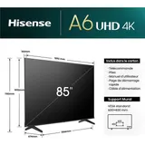Televiseur Hisense 85" LED Smart Vidaa UHD 4K 85A6N thumbnail 7