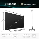 Televiseur Hisense 116" Uled Quantum Dot 4K Egb-mini-led AI 116UX thumbnail 2