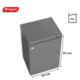 Congelateur Smart Technology Horizontal 105LITRES Gris STCC177H thumbnail 4