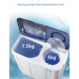 Machine à Laver Hisense 7.5KG Semi Automatique Twintub WS75HA3W thumbnail 4