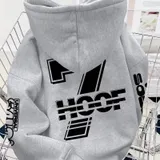 Sweat à Capuche Épais en Peluche pour Homme – Motifs Géométriques Abstraits – Taille L thumbnail 1
