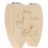 Boîte Souvenirs Bébé en Bois – Dents de Lait & Cordon Ombilical thumbnail 1