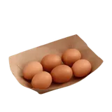 Lot de 50 plateaux alimentaires jetables en papier kraft thumbnail 1