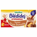 BLEDINA – Blédidéj Croissance Saveur Choco Biscuitée - 4 x 250 ml thumbnail 1
